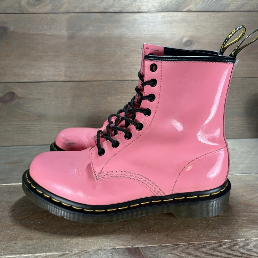 dr martens 1460 womens size 8 shoes pink comfort combat boots